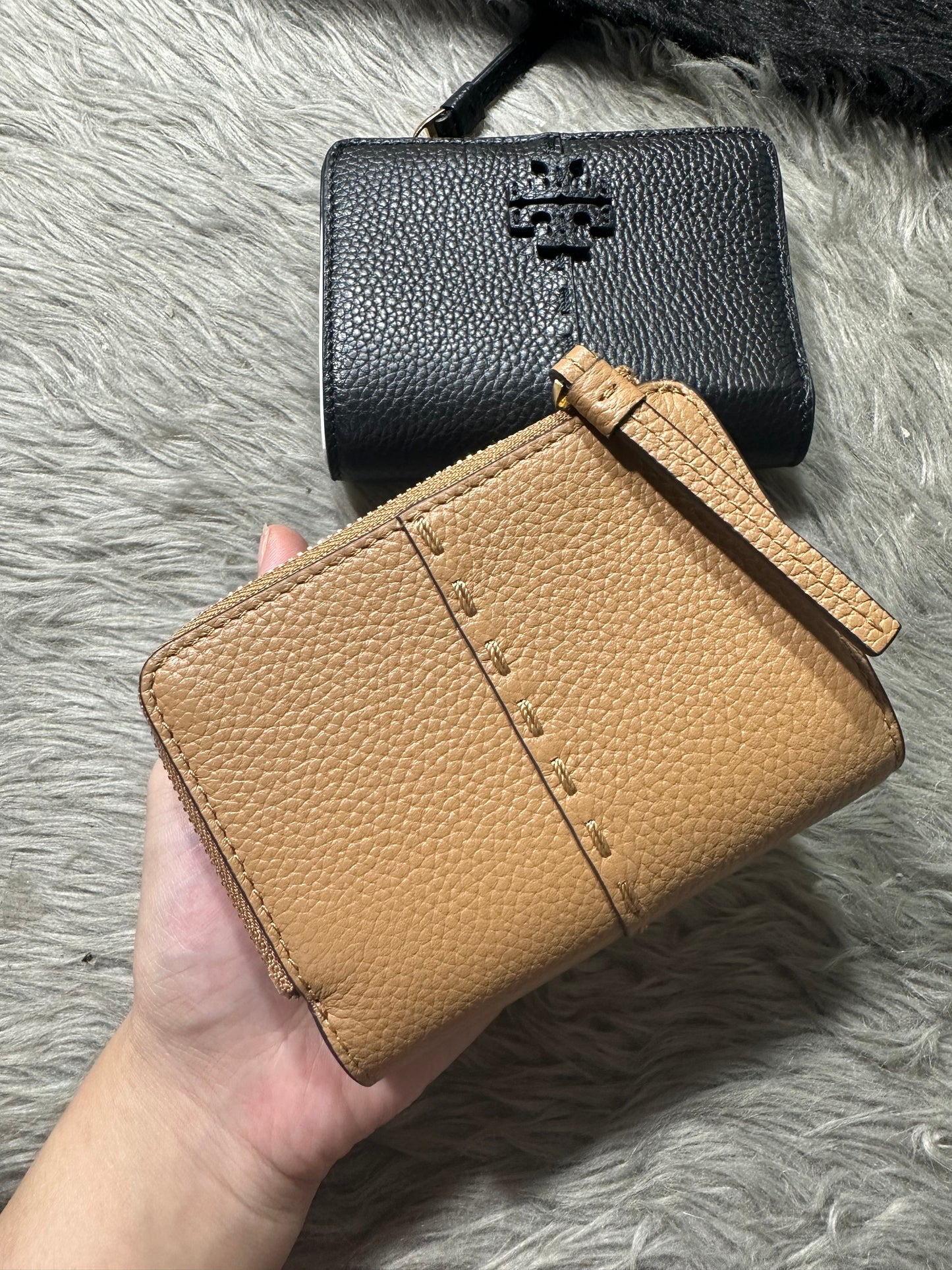 AUTHENTIC/ORIGINAL Tory Burch McGraw Bifold Wallet Tiramisu Brown