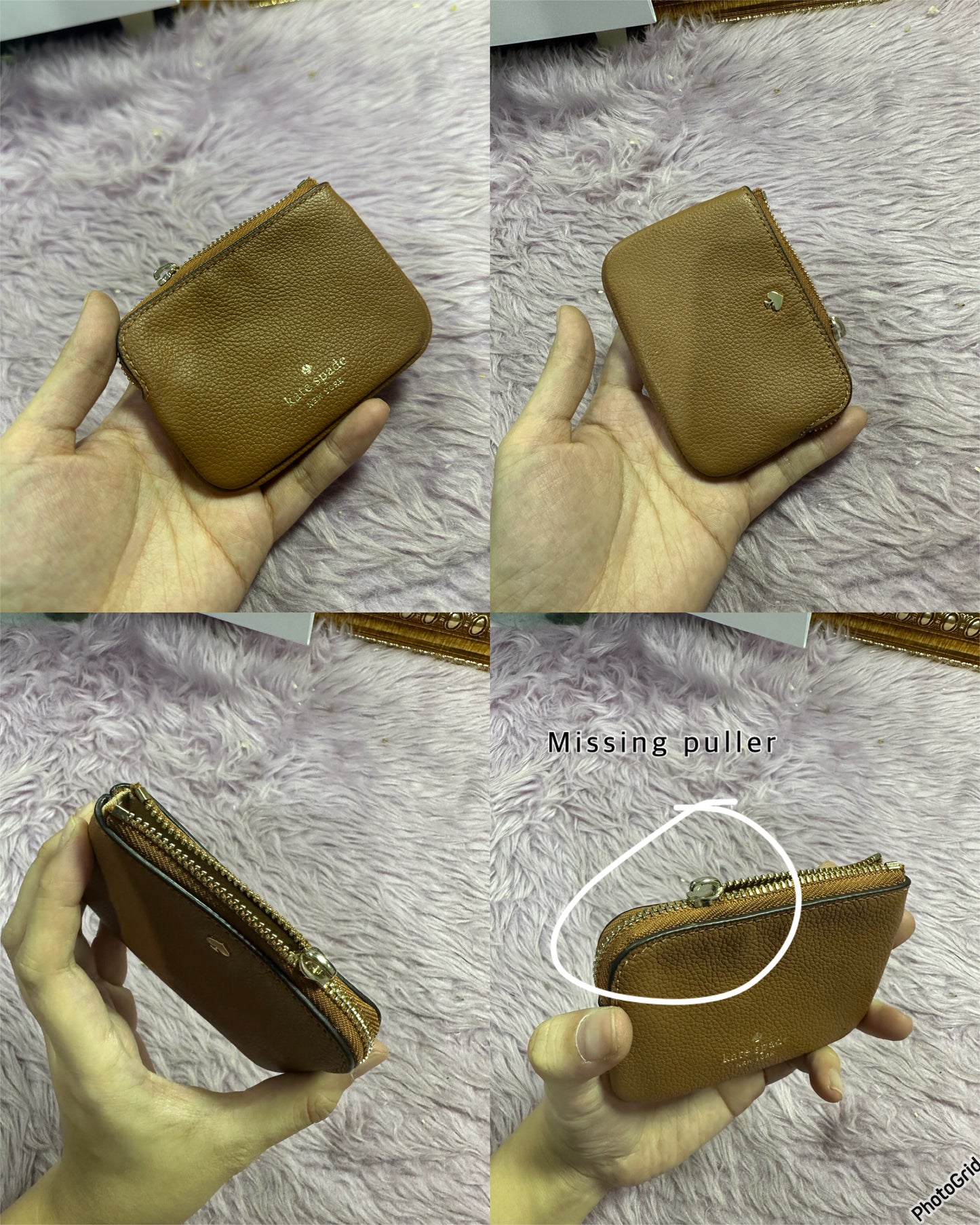 SALE! ❤️ ORIG & IMPORTED KS Coin Purse Detachable Wallet Bag Charm Brown/Black/White