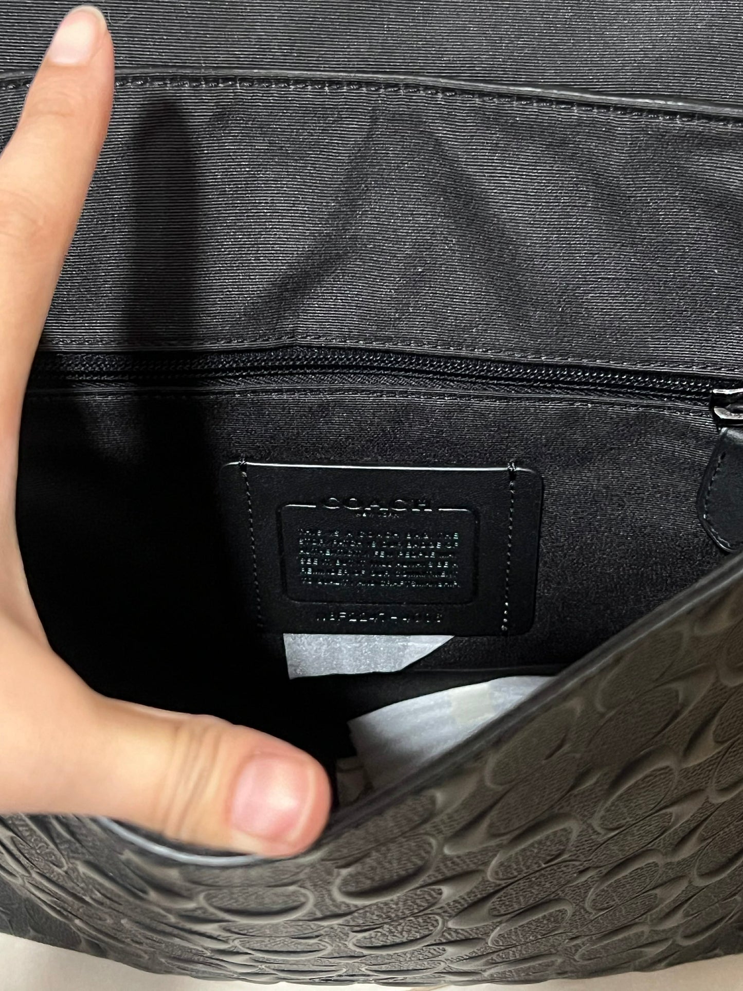 ORIG & IMPORTED CCH Houston Flap Map Men Black Bag In Signature Leather