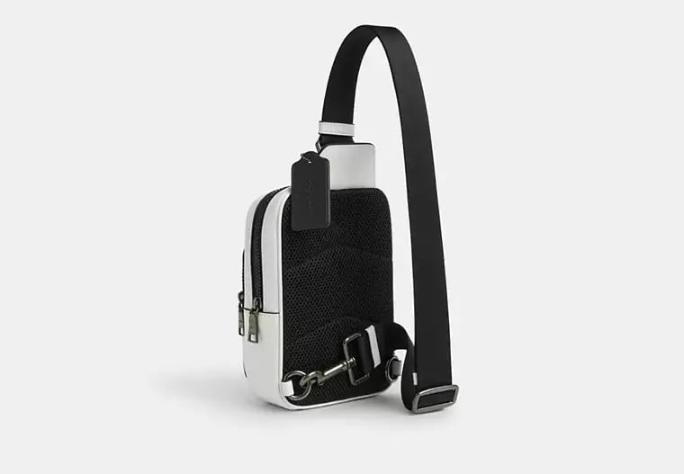 AUTHENTIC/ORIGINAL COACH Racer Sling Pack In Colorblock Signature Canvas