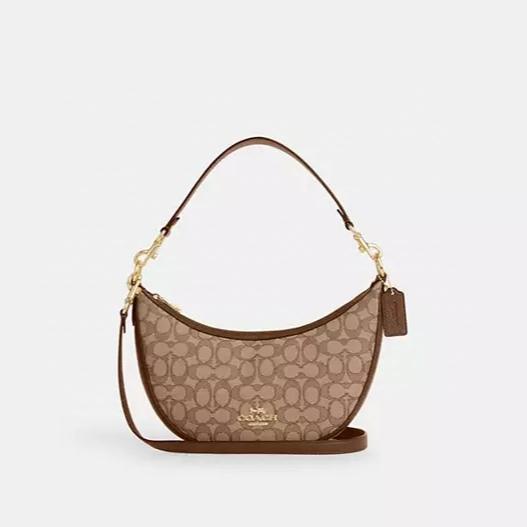 AUTHENTIC/ORIGINAL COACH Aria Shoulder Bag In Signature Jacquard