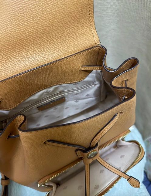 AUTHENTIC/ORIGINAL Preloved KateSpade KS Darcy Camel Leather Backpack Brown Bag