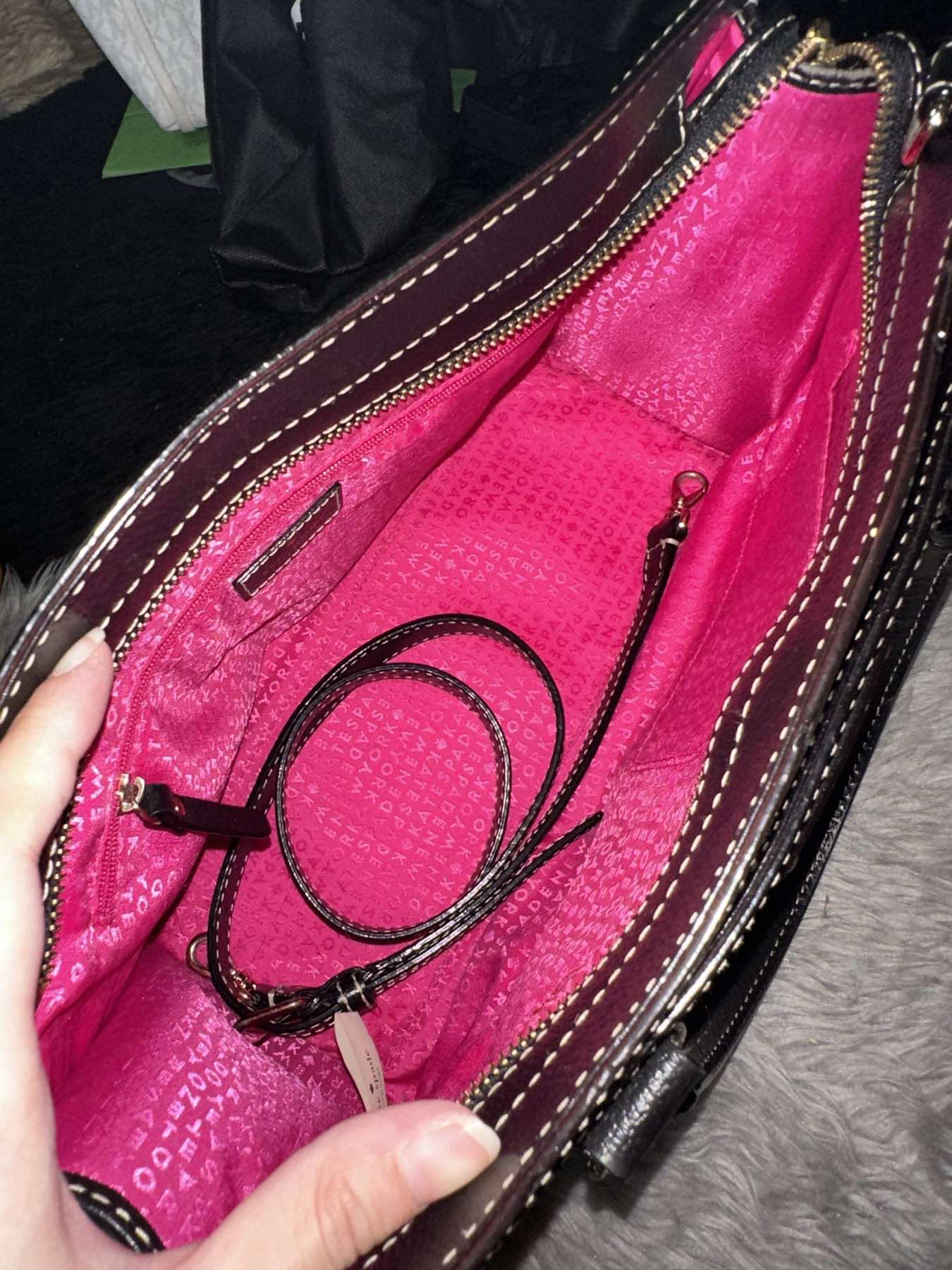AUTHENTIC/ORIGINAL Preloved KateSpade KS Durham Wellesley Leather Black Satchel Bag