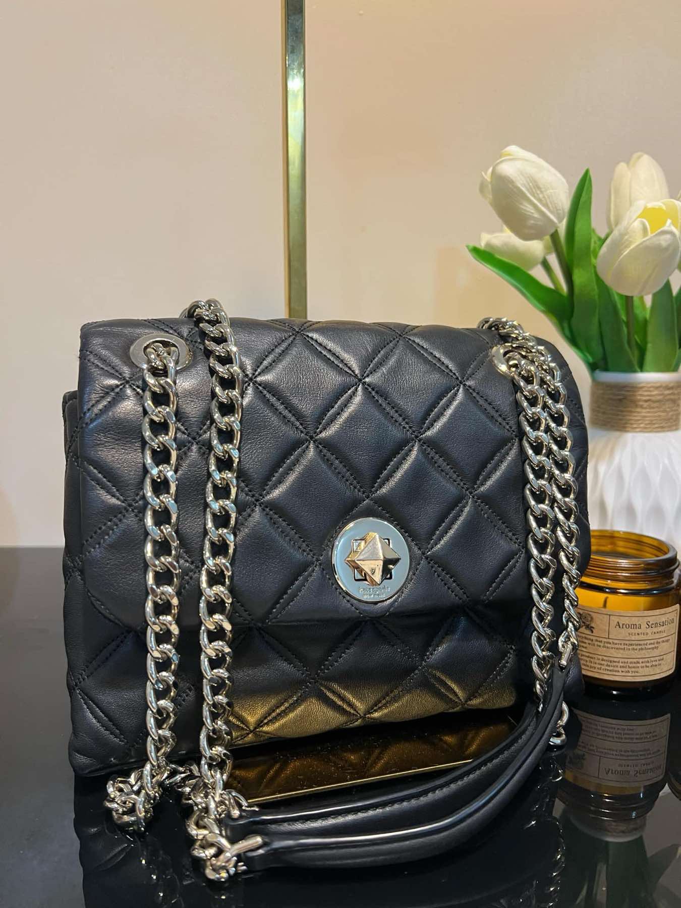 AUTHENTIC/ORIGINAL Preloved KateSpade KS Natalia Small Flap Crossbody Black Bag