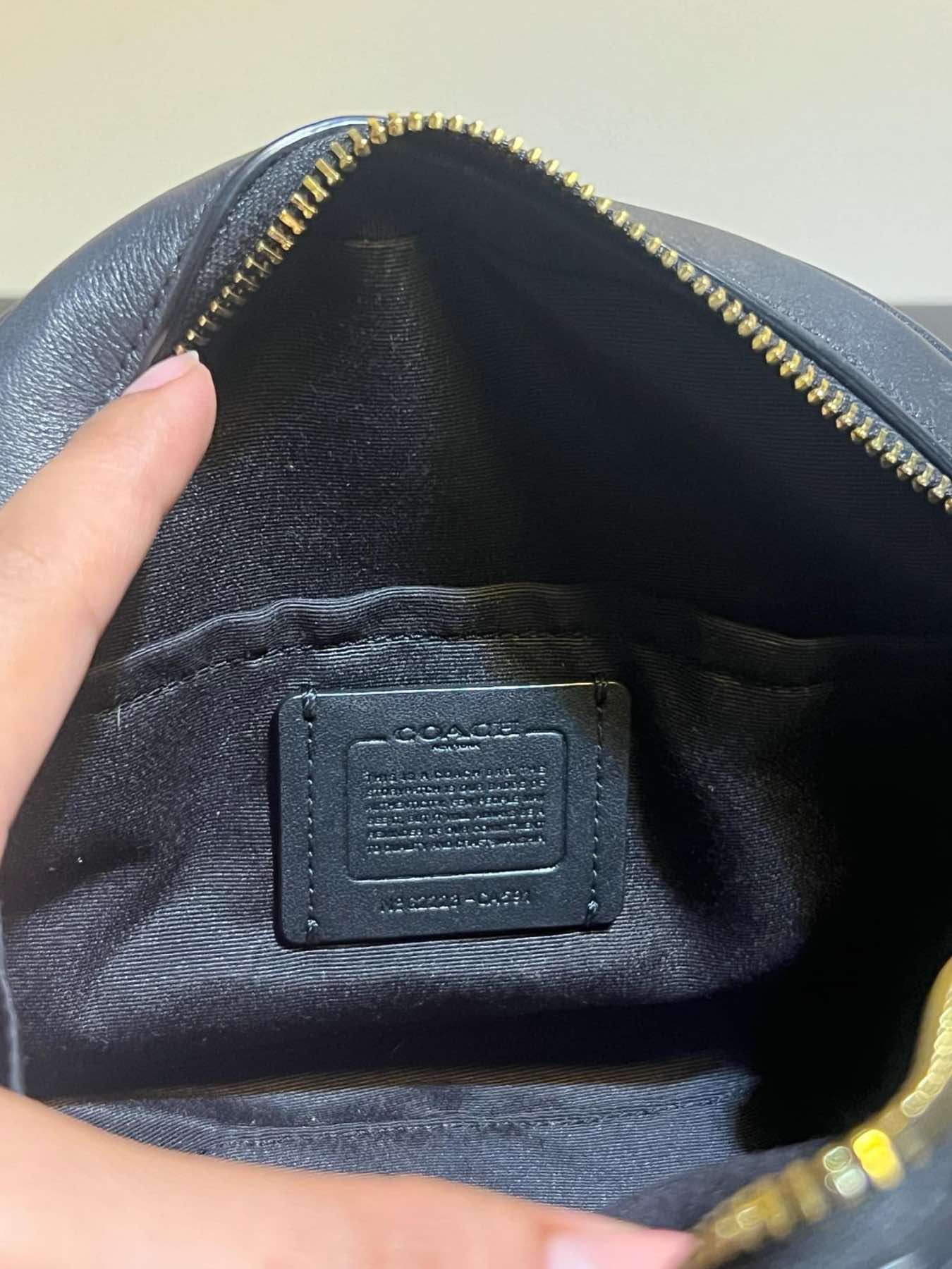 AUTHENTIC/ORIGINAL Preloved Coach Sydney Satchel In Signature Canvas Small Bag Brown