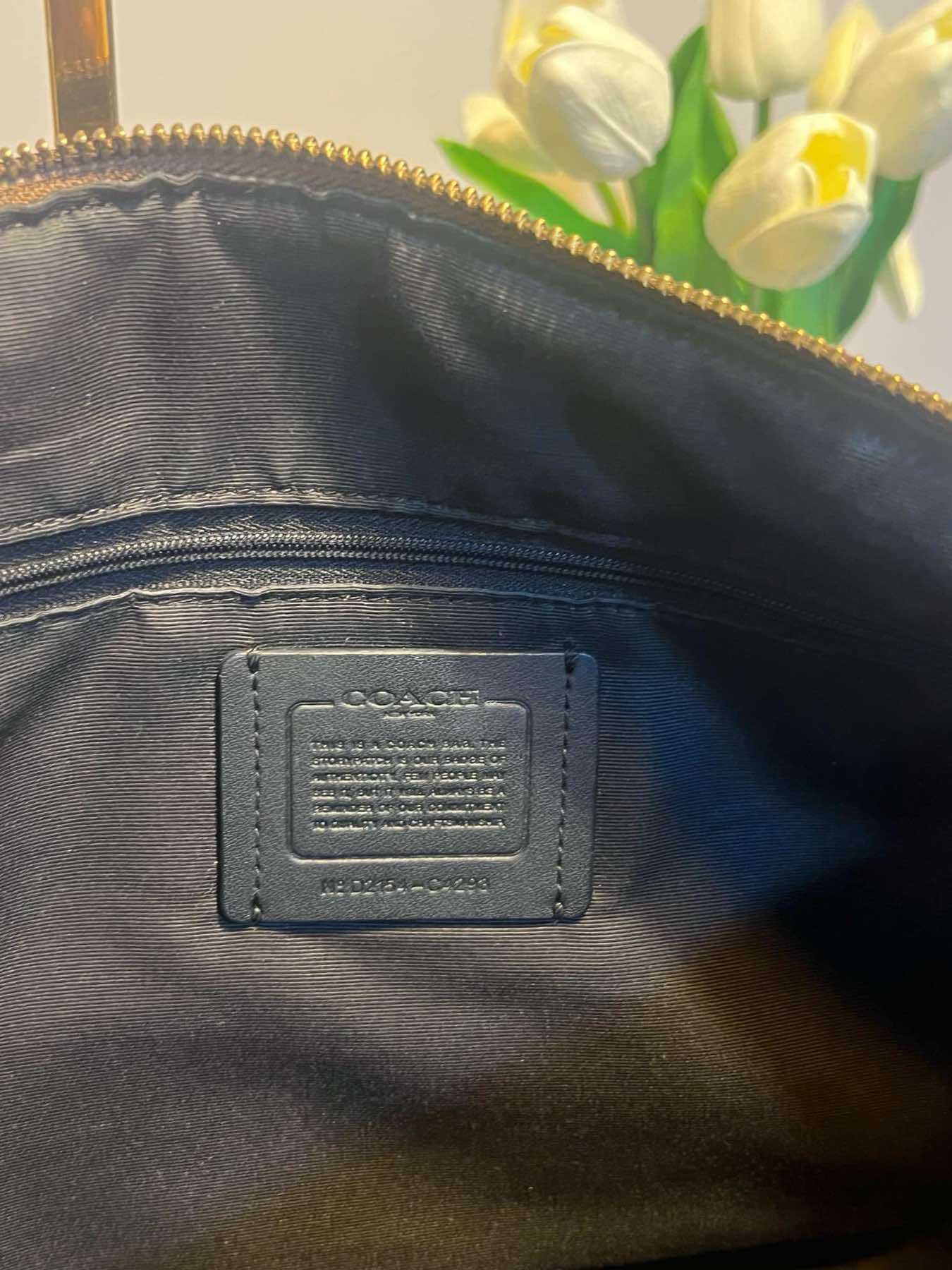AUTHENTIC/ORIGINAL Preloved Coach Prairie Satchel Bag In Colorblock Signature Canvas Khaki