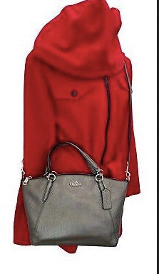 AUTHENTIC/ORIGINAL Preloved Coach Small Kelsey Satchel Bag Gray
