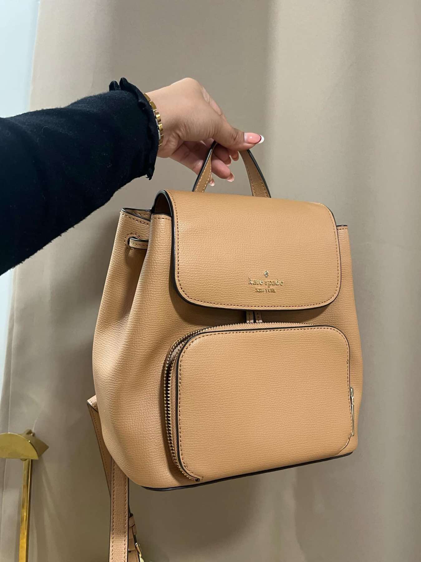 AUTHENTIC/ORIGINAL Preloved KateSpade KS Darcy Camel Leather Backpack Brown Bag