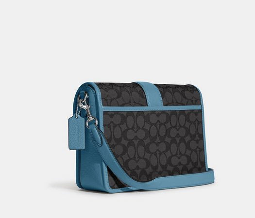 AUTHENTIC/ORIGINAL Coach Lonnie Crossbody In Signature Jacquard Black/Blue Bag