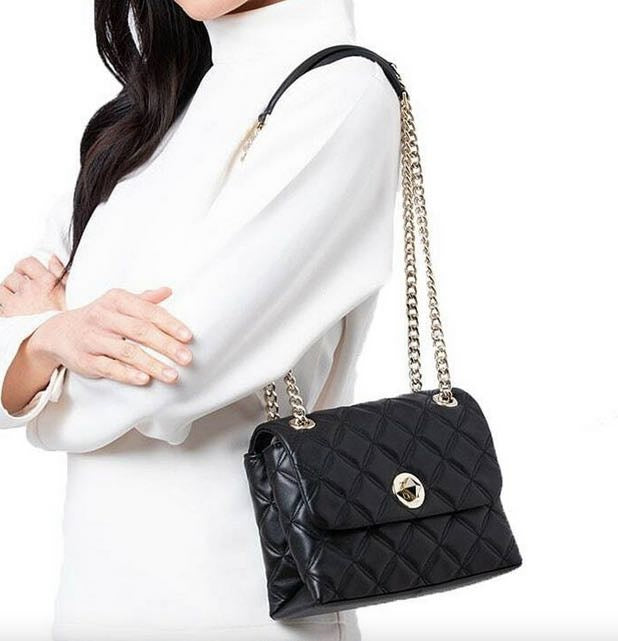 AUTHENTIC/ORIGINAL Preloved KateSpade KS Natalia Small Flap Crossbody Black Bag