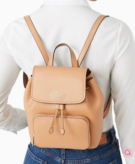 AUTHENTIC/ORIGINAL Preloved KateSpade KS Darcy Camel Leather Backpack Brown Bag