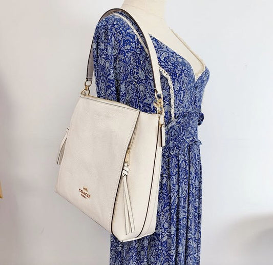 AUTHENTIC/ORIGINAL Coach Scout Hobo Large White Bag