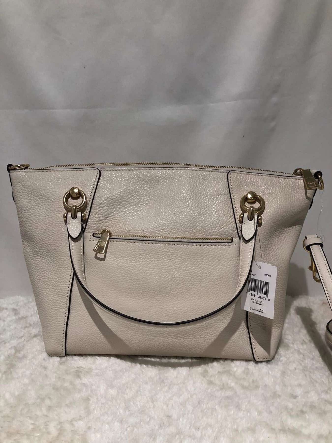 AUTHENTIC/ORIGINAL Coach Kacey Satchel White Bag