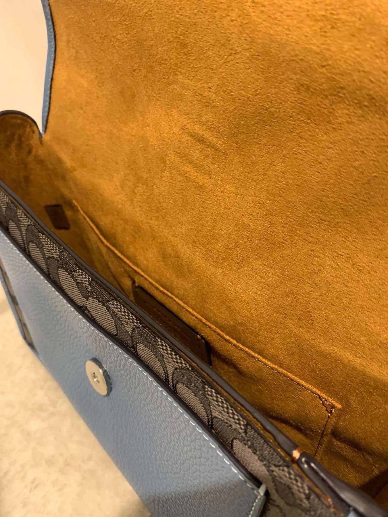 AUTHENTIC/ORIGINAL Coach Lonnie Crossbody In Signature Jacquard Black/Blue Bag