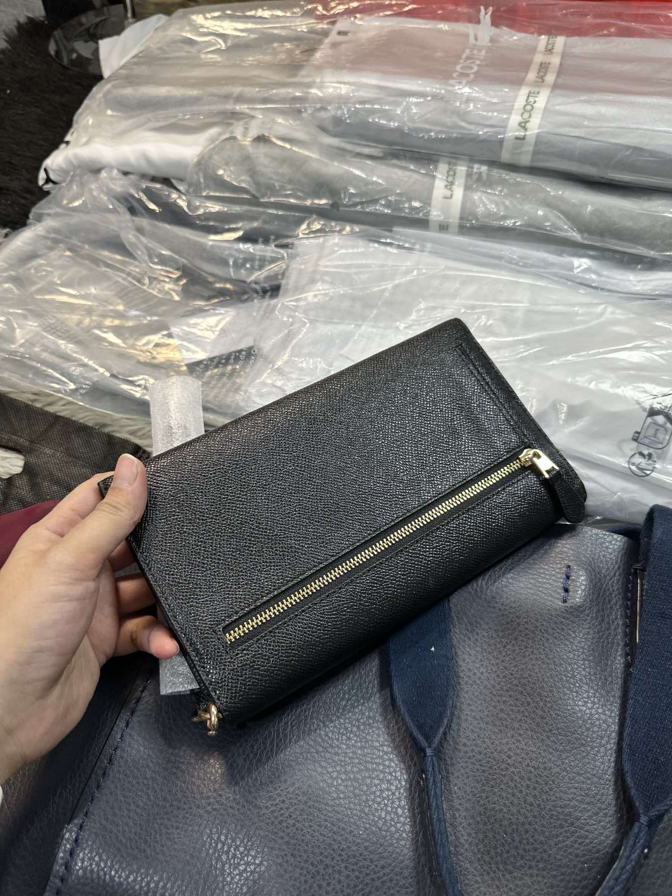 AUTHENTIC/ORIGINAL Coach Travel Slim Envelope Large Wallet Black