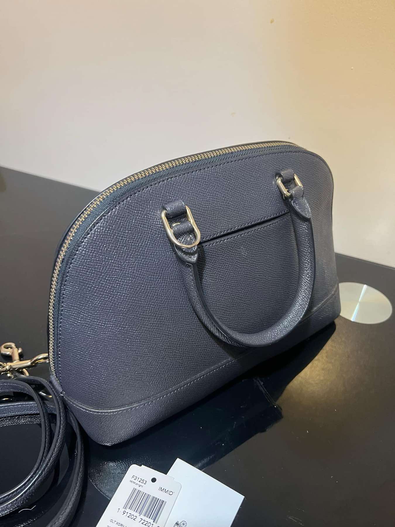 AUTHENTIC/ORIGINAL Preloved Coach RARE Mini Sierra Satchel Glitter Blue Bag