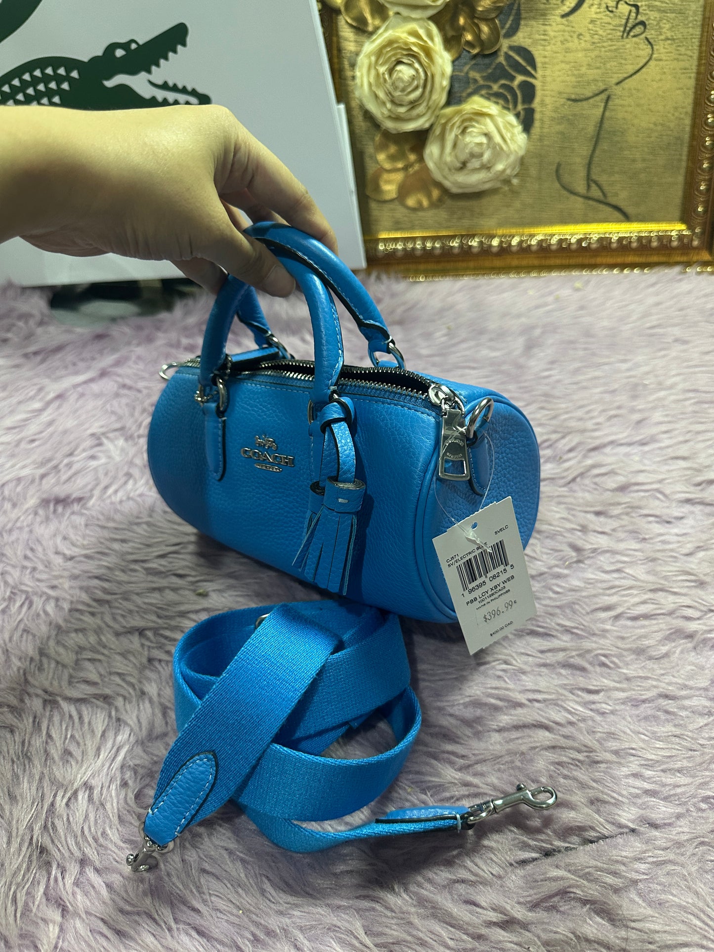 ORIG Preloved CCH Lacey Crossbody Small Barrel Blue Bag