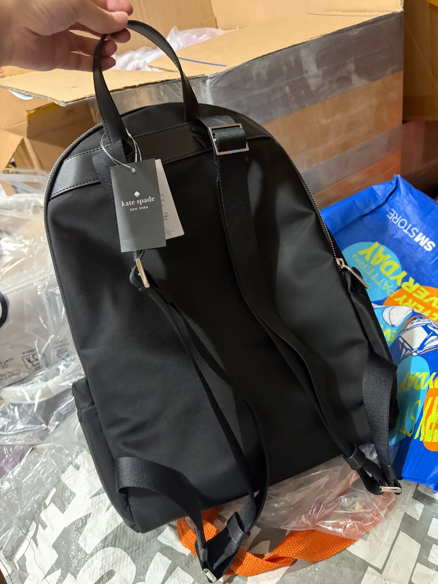 ORIG & IMPORTED KS Cargo Medium & Large Nylon Black Backpack Bag
