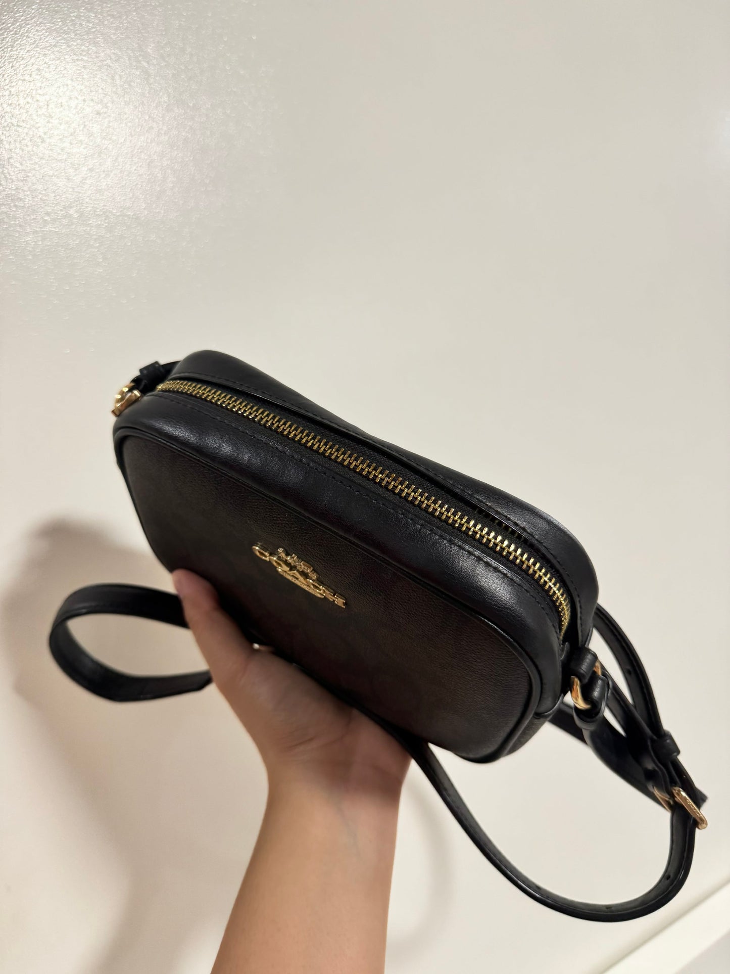ORIG Preloved CCH Mini Jamie Camera Brown Bag In Signature Canvas