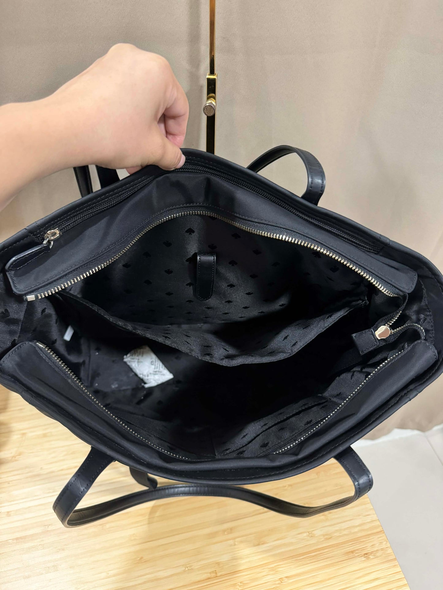 ORIG & IMPORTED Preloved KS Chelsea Large Tote Black Nylon Bag