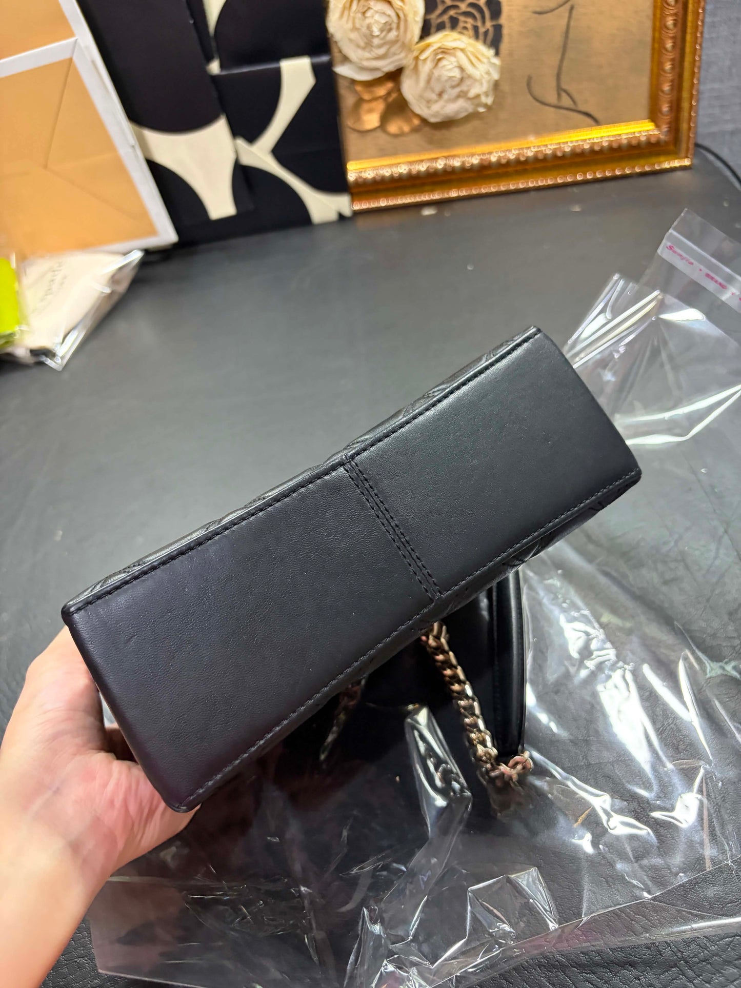 ORIG Preloved KS Natalia Small Flap Crossbody Black Bag