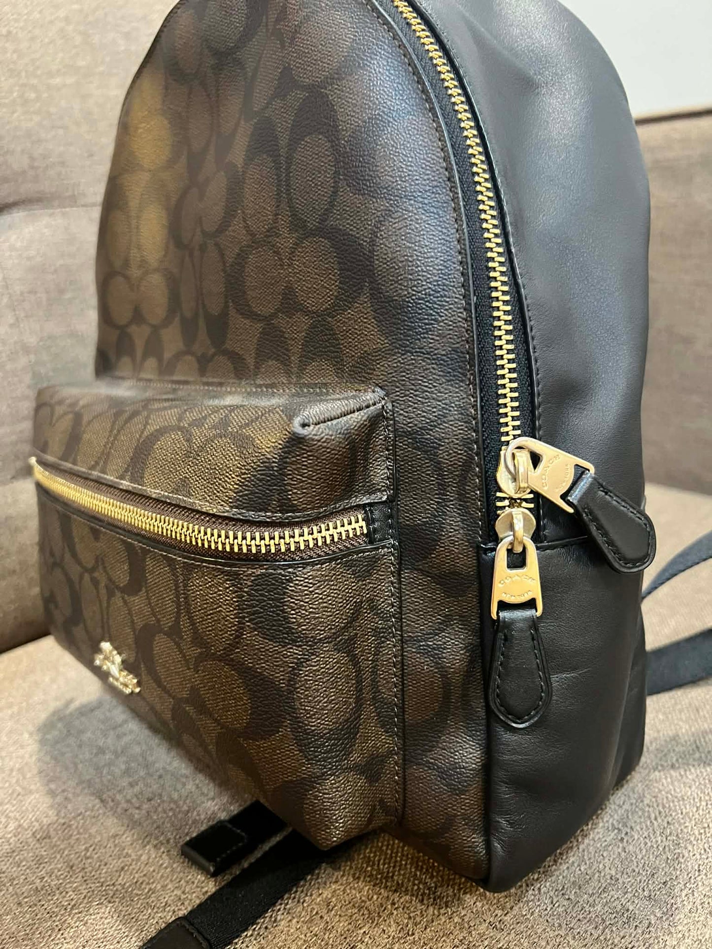 ORIG Preloved CCH Charlie Medium and Large Saddle Brown Backpack Bag