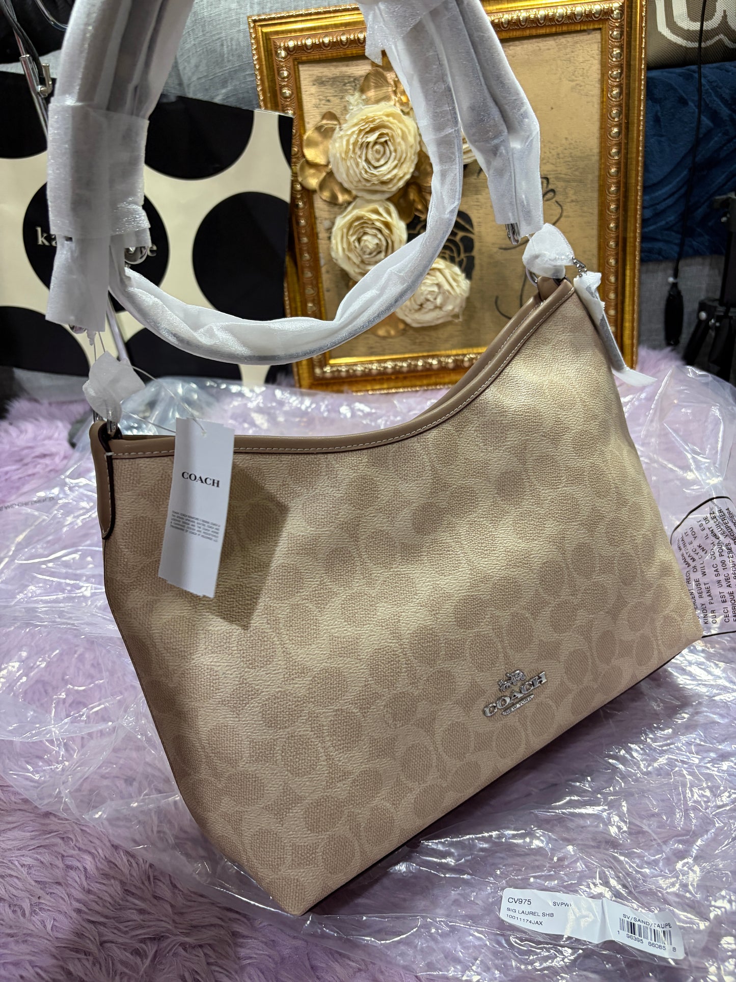 ORIG & IMPORTED CCH Laurel Shoulder Bag In Signature Canvas Sand/Taupe