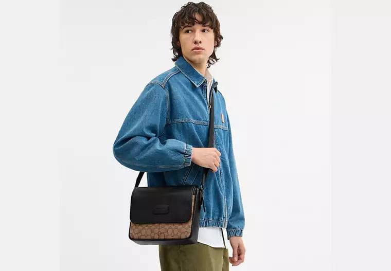 ORIG & IMPORTED COACH Sprint Map Bag 25 In Signature Jacquard