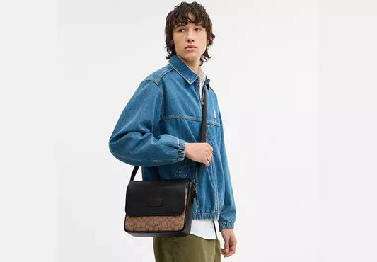 ORIG & IMPORTED COACH Sprint Map Bag 25 In Signature Jacquard