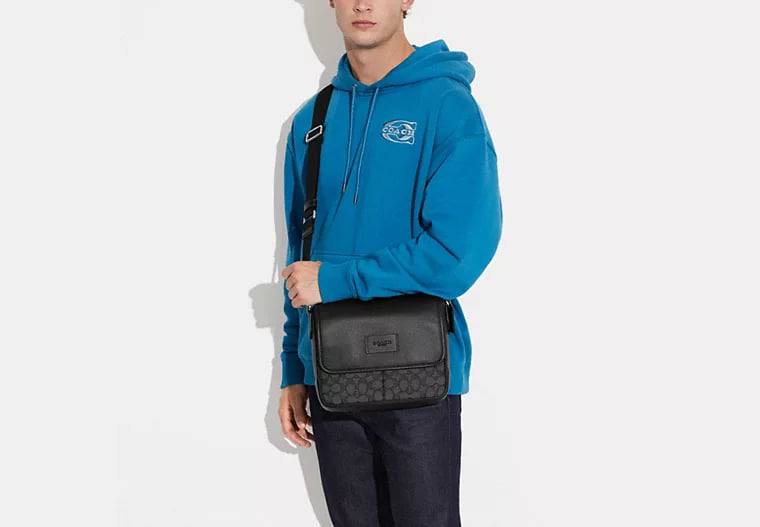 ORIG & IMPORTED COACH Sprint Map Bag 25 In Signature Jacquard