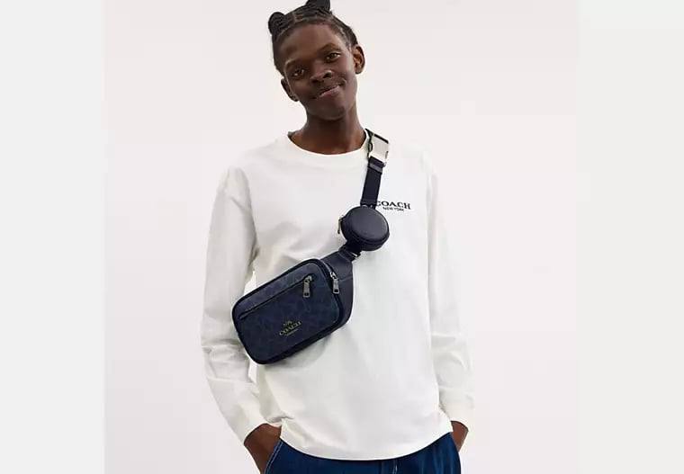 ORIG & IMPORTED COACH Elias Belt Bag In Signature Canvas