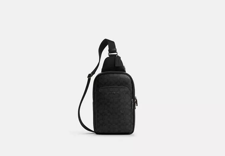 ORIG & IMPORTED COACH Ethan Pack In Signature Canvas CHARCOAL