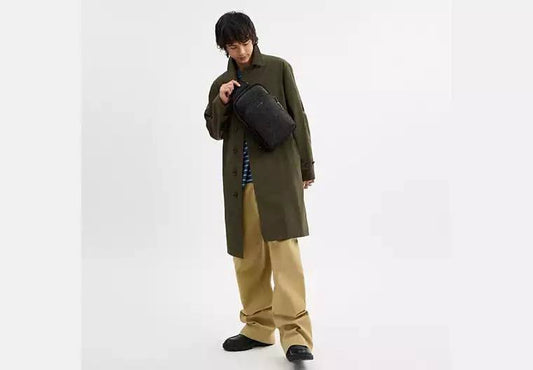 ORIG & IMPORTED COACH Ethan Pack In Signature Canvas CHARCOAL