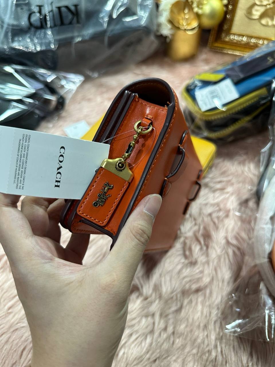 ORIG & IMPORTED COACH Retail Bandit Belt Small Bag Orange