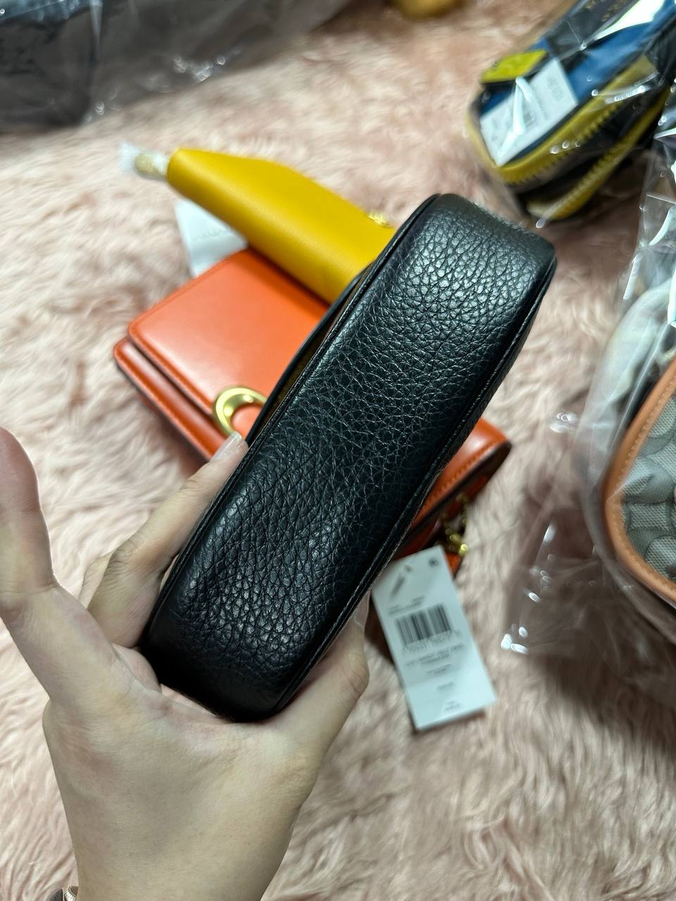 ORIG & IMPORTED COACH Saddle Belt Crossbody Chain Small Bag Black
