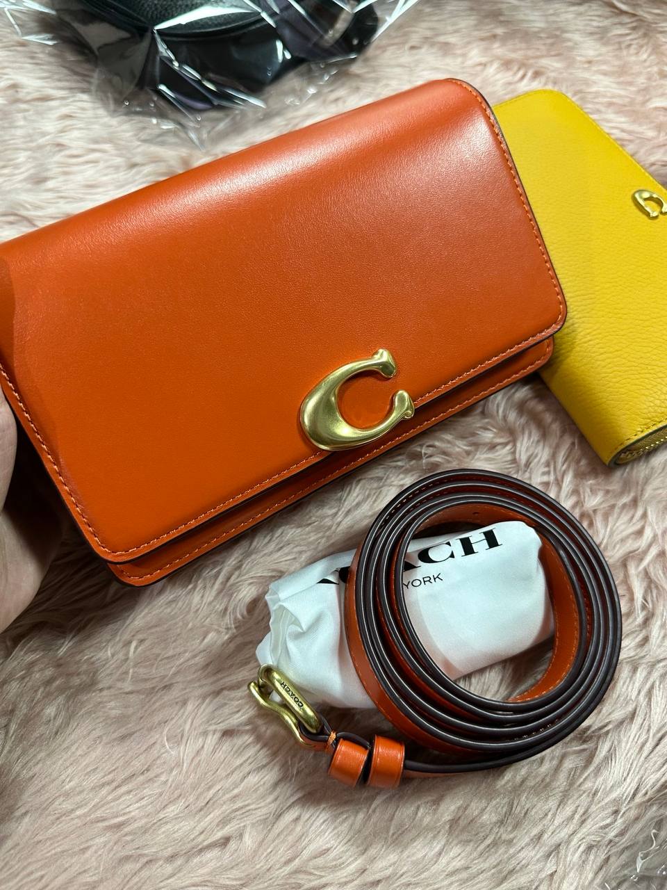 ORIG & IMPORTED COACH Retail Bandit Belt Small Bag Orange