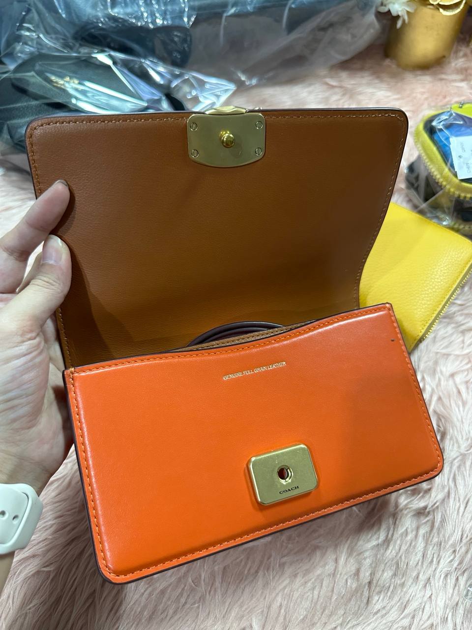 ORIG & IMPORTED COACH Retail Bandit Belt Small Bag Orange