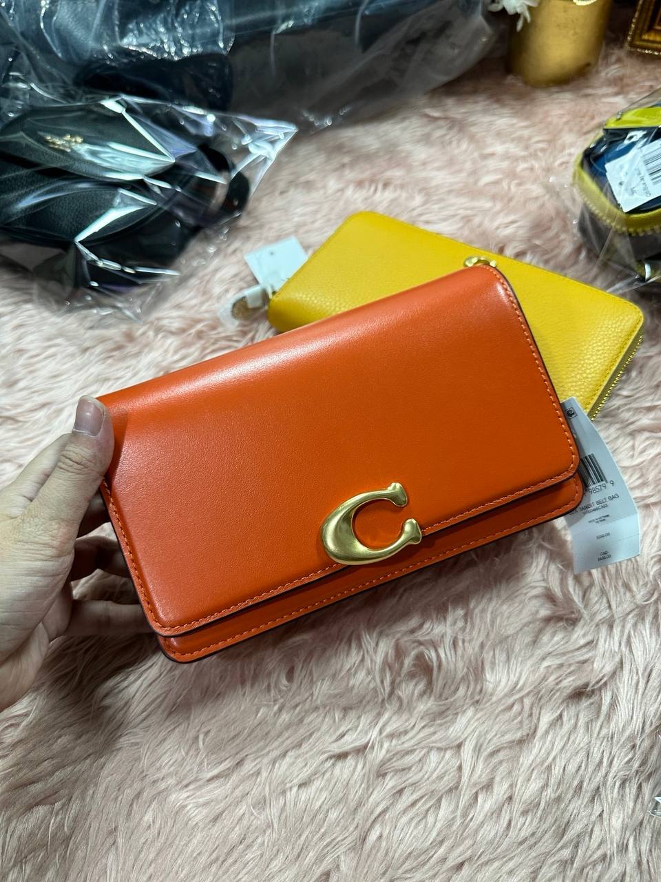 ORIG & IMPORTED COACH Retail Bandit Belt Small Bag Orange