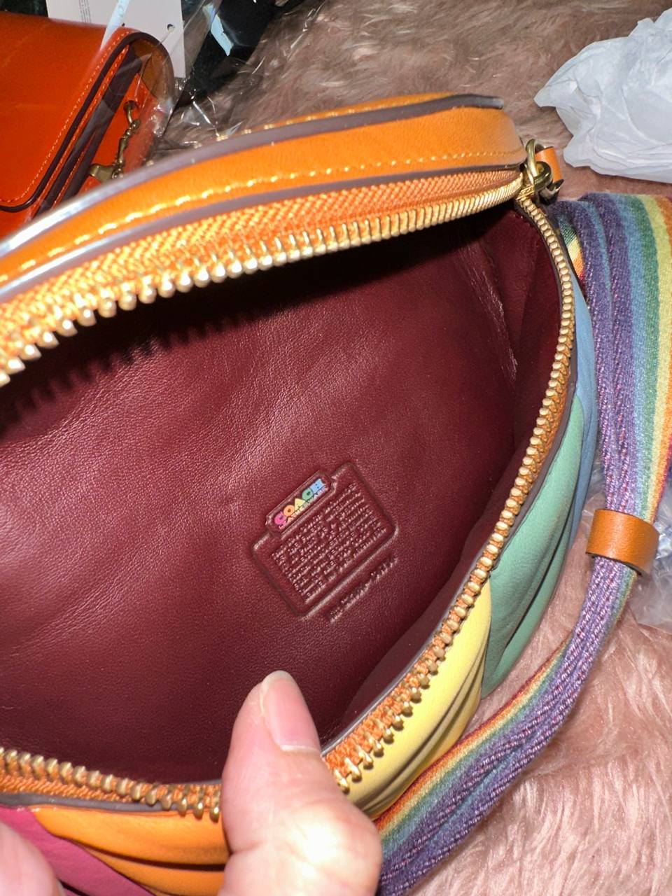 ORIG & IMPORTED COACHRetail Bethany Belt Bag With Rainbow Quilting