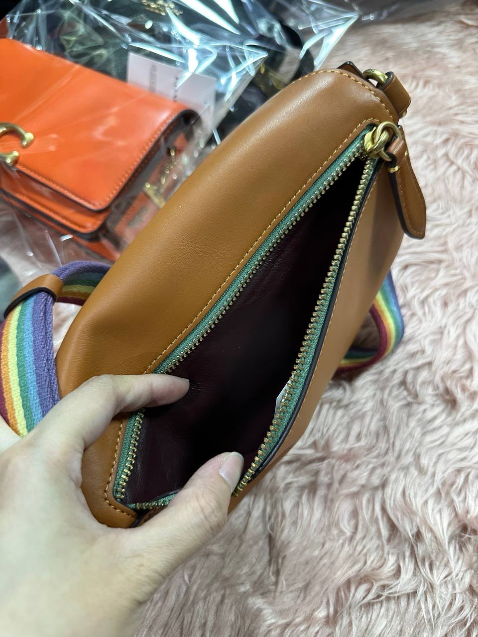 ORIG & IMPORTED COACHRetail Bethany Belt Bag With Rainbow Quilting