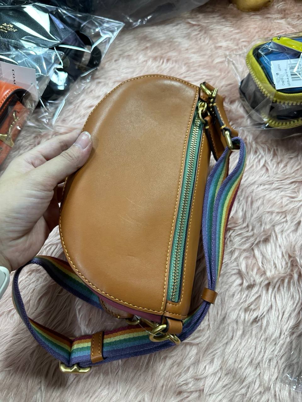 ORIG & IMPORTED COACHRetail Bethany Belt Bag With Rainbow Quilting
