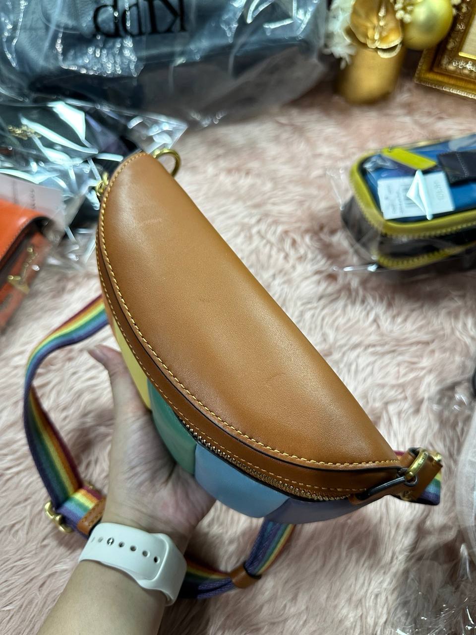 ORIG & IMPORTED COACHRetail Bethany Belt Bag With Rainbow Quilting