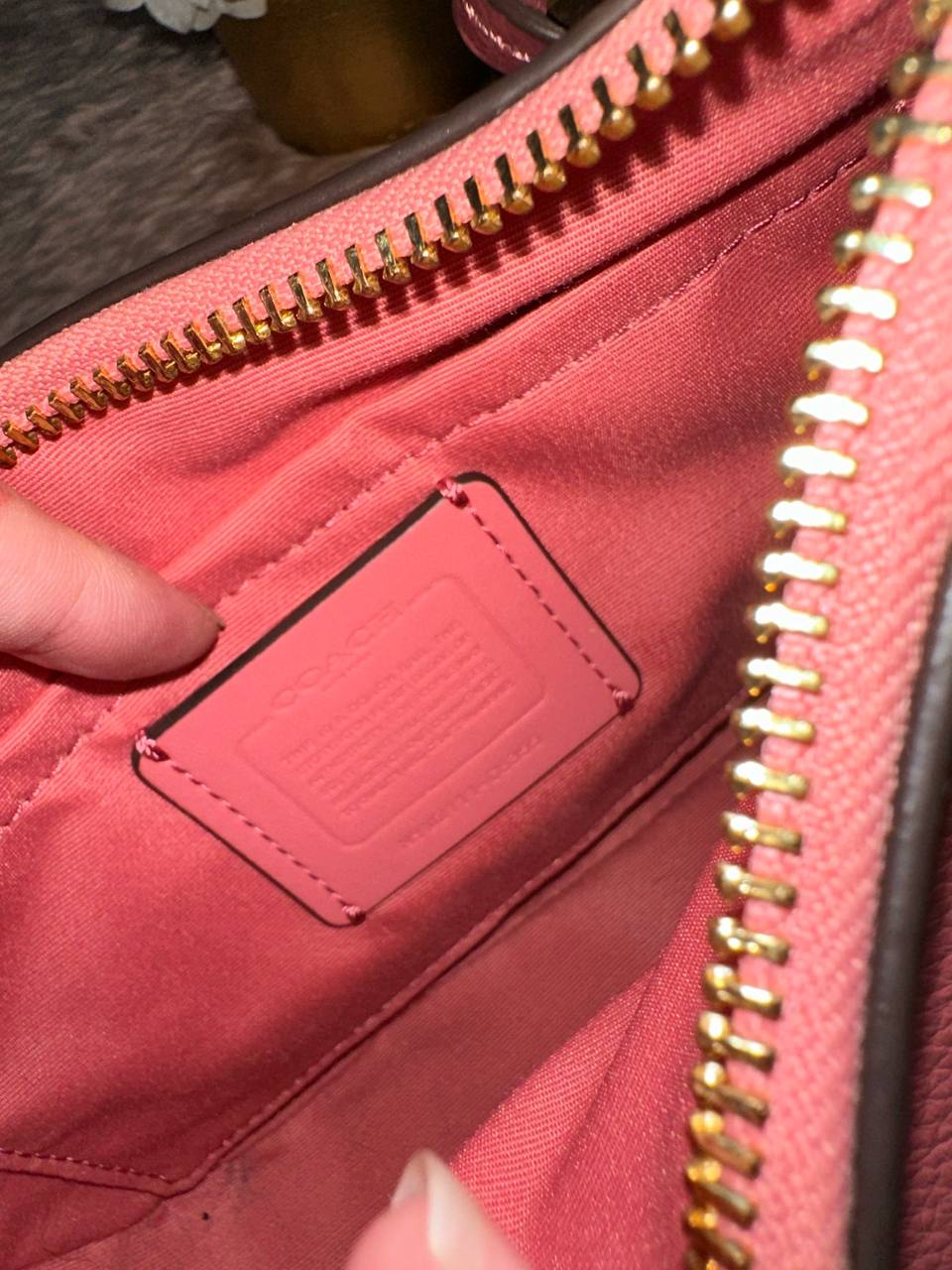 ORIG Preloved COACH Kleo Hobo Shoulder Peach Bag