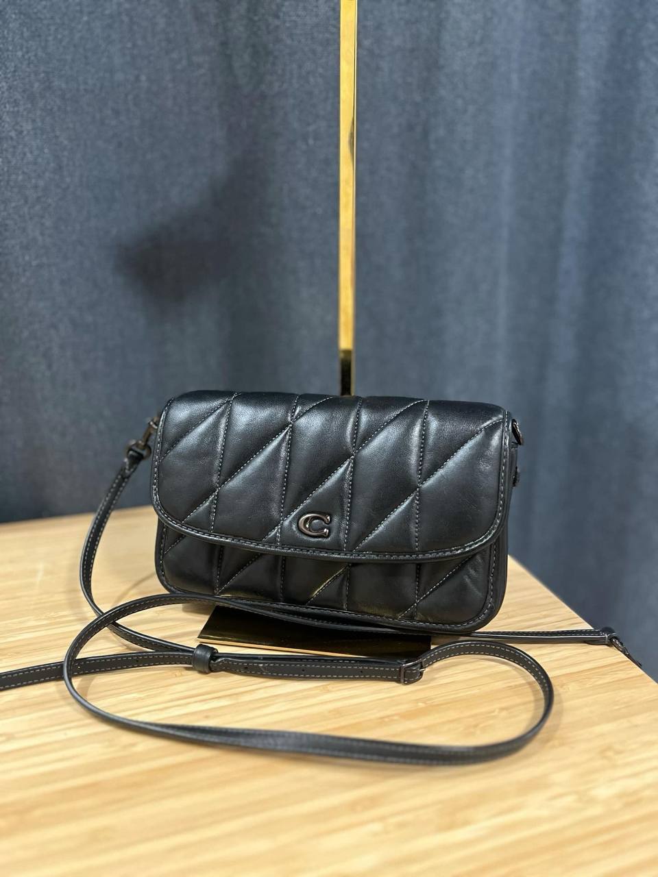 ORIG Preloved COACH Retail Hayden Crossbody With Quilting Black Bag