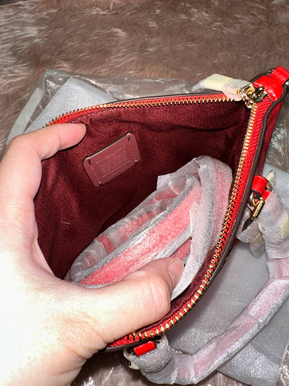 ORIG & IMPORTED COACH Mini Gallery Crossbody Small Bag Miami Red