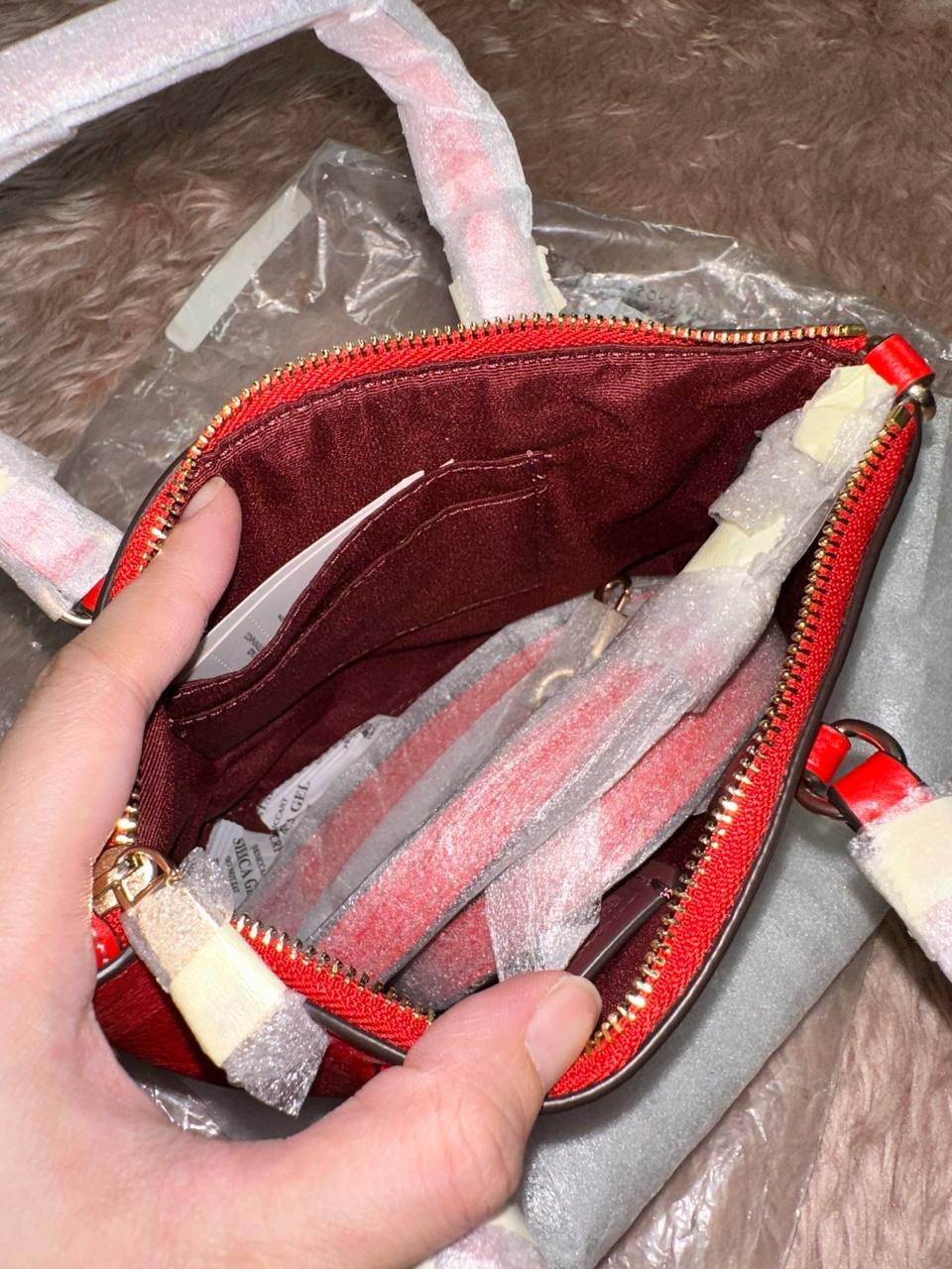 ORIG & IMPORTED COACH Mini Gallery Crossbody Small Bag Miami Red