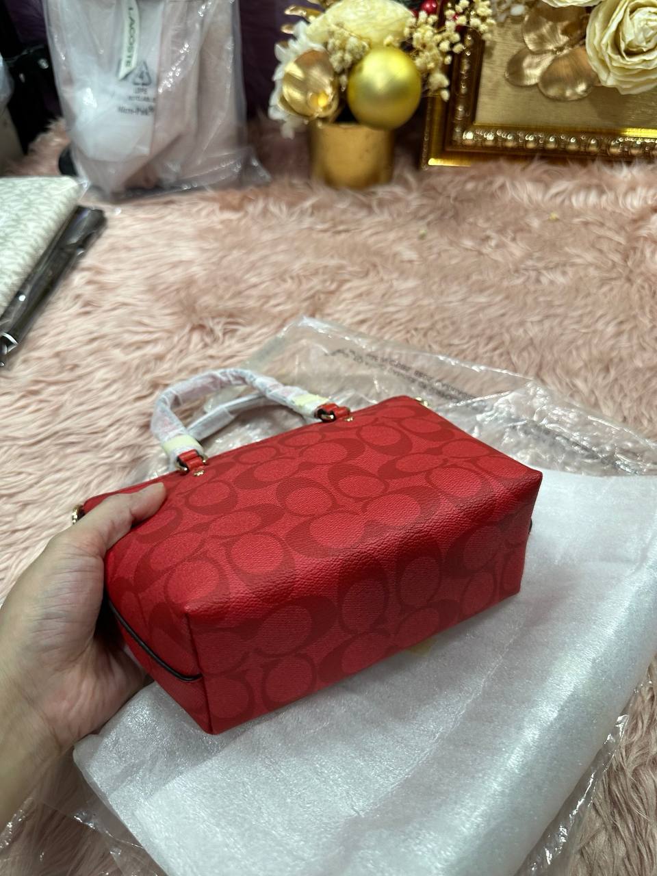 ORIG & IMPORTED COACH Mini Gallery Crossbody Small Bag Miami Red