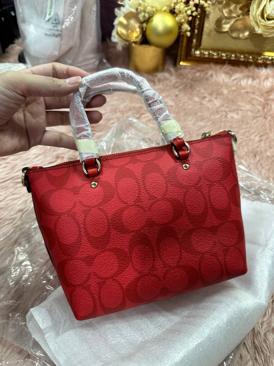 ORIG & IMPORTED COACH Mini Gallery Crossbody Small Bag Miami Red
