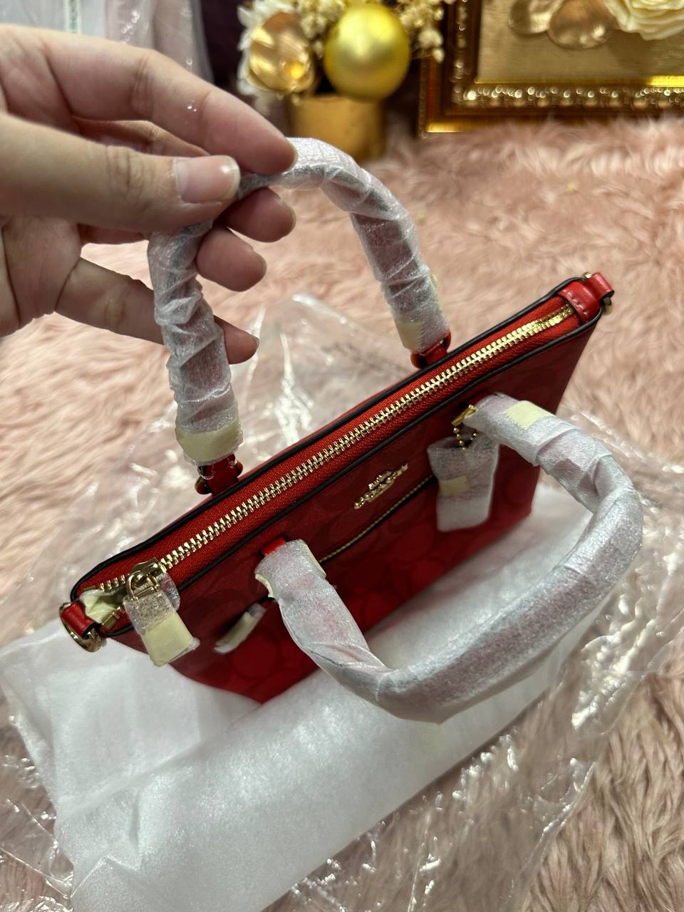 ORIG & IMPORTED COACH Mini Gallery Crossbody Small Bag Miami Red