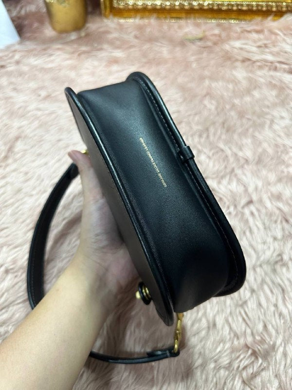ORIG Preloved COACH Retail Swinger 20 Small Shoulder Black Bag